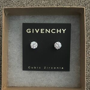 Givenchy Sparkling Silver Cubic Zirconia Earrings